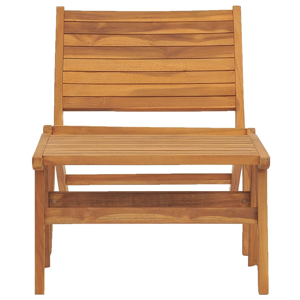 Gartenstuhl mit Fussablage Massivholz Teak